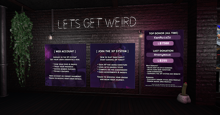 Slut Sanctuary registration area